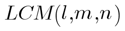 LCM of l, m, and n