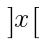 delim{]}{x}{[}